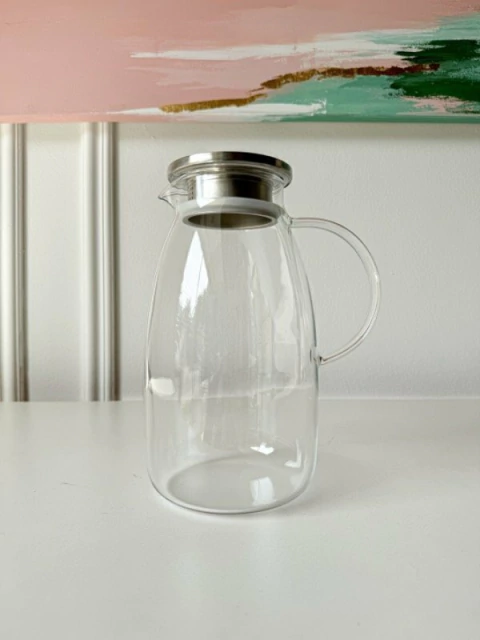 JARRA VIDRIO BOMBÉ TAPA ACERO - comprar online