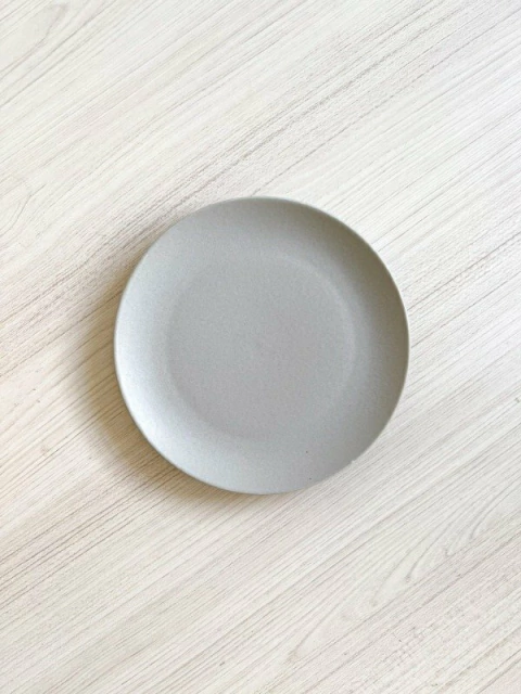 PLATO DE POSTRE SIMIL PIEDRA - gris cemento - comprar online