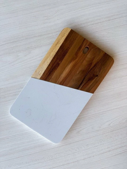 TABLA MADERA Y MÁRMOL DELUXE - rectangular chica