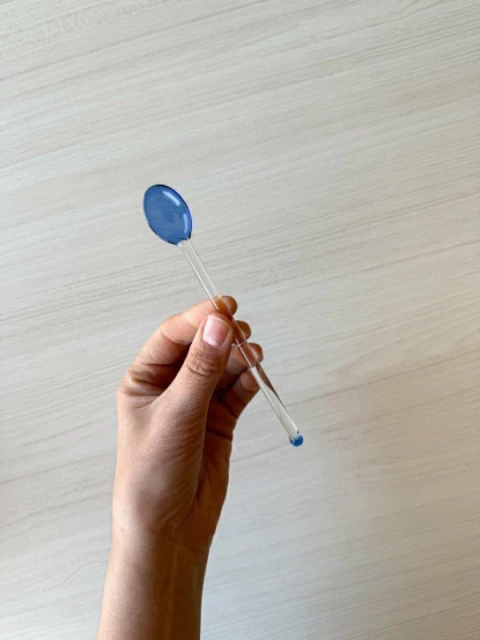 CUCHARA DE VIDRIO - azul - comprar online