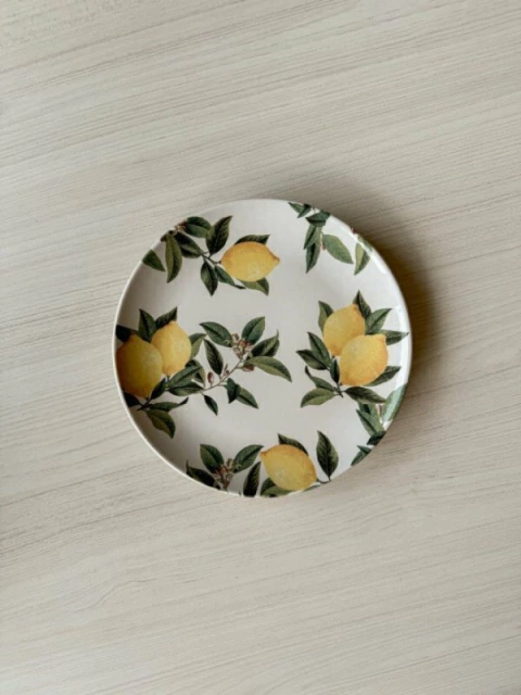 PLATO DE POSTRE TOSCANA LIMONES - comprar online