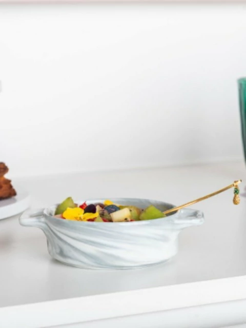 BOWL CON ASA SIMIL MÁRMOL CARRARA - comprar online