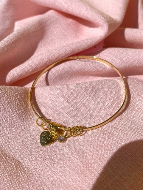 Bracelete aro com pingente de cachorro