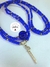 Guia Ogum/Ogun Fio de contas miçangas Azul e Prata - comprar online