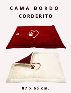 CAMA BORDO CON CORDERITO - REVERSIBLE - comprar online