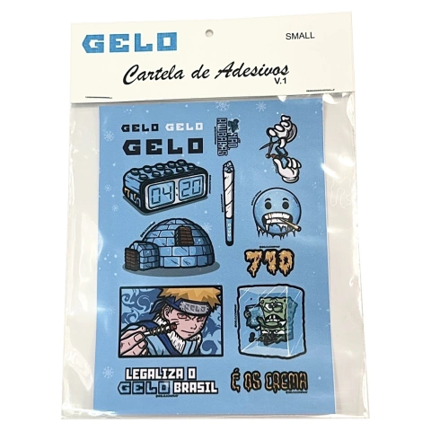 Cartela de adesivos GELO Small