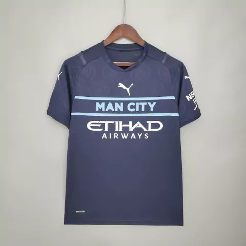Camisa Manchester City III 21/22 Azul Escura - Puma - Masculino Torcedor