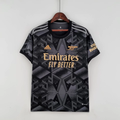 Camisa Arsenal 22/23 Torcedor Adidas Masculina - Preto e Dourado