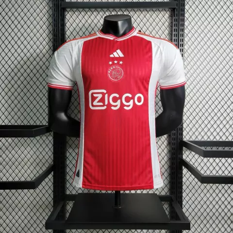 Camisa Ajax Home 23/24 Player Version Masculina - Vermelho e Branco