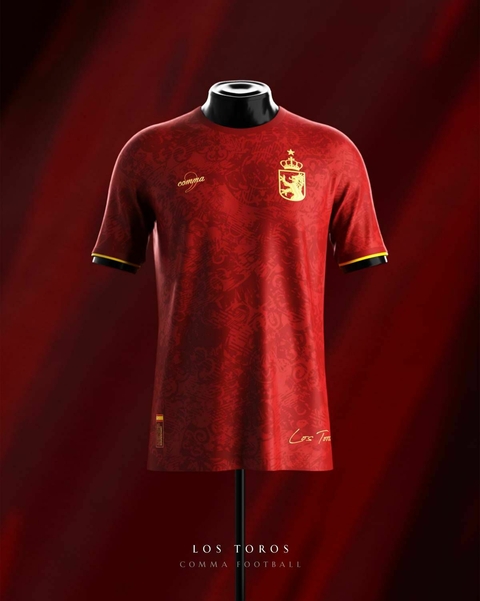 Camisa Espanha Los Toros 24/25 Comma Football - Vermelha