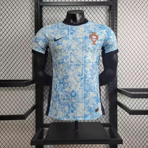 Camisa Portugal Away 24/25 Versão Jogador Nike - Azul e Branco