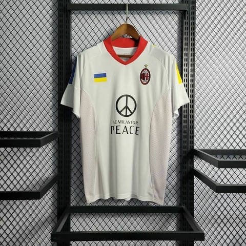 Camisa Retrô AC Milan "Champions League Final Edition" 02/03 - Branco