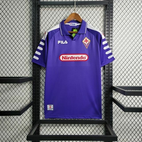 Camisa Retrô Fiorentina Home 1998/99  Torcedor Fila Masculina - Roxo