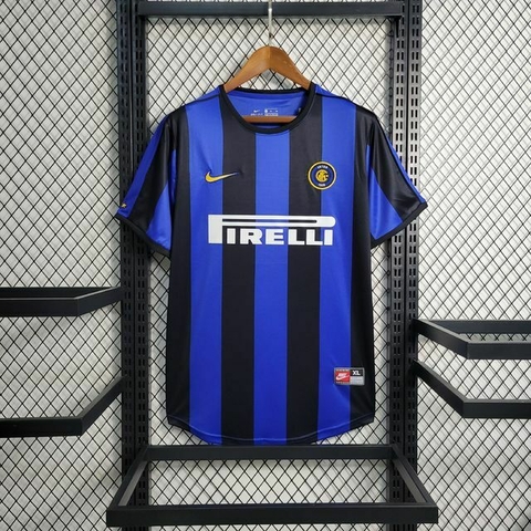 Camisa Retro Inter de Milão Home 99/00 Torcedor Nike Masculina - Azul e Preto