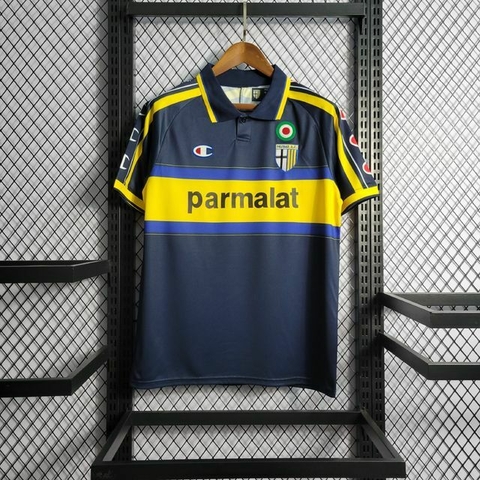 Camisa Retrô Parma Away 99/00 Parmalat - Azul Escuro