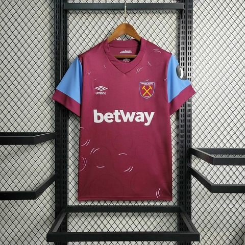 Camisa West Ham Home 23/24 Torcedor Umbro Masculina - Vinho