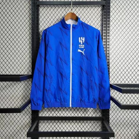 Jaqueta Corta-Vento Dupla Face Al Hilal - Azul/Branco
