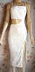 Vestido Feminino Lese Recorte na Cintura com Fenda