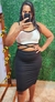Conjuto Feminino Laiss Cropped e saia Midi