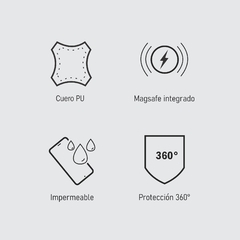 Imagen de IPHONE 14 CUERO EXCLUSIVE GREY