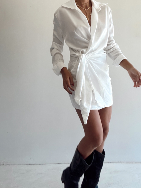 VESTIDO SATIN LOLA BLANCO - comprar online