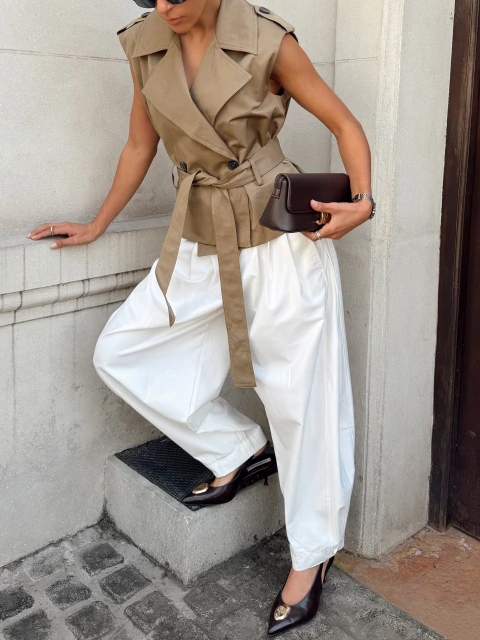 CHALECO TRENCH ALO VERDE
