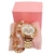 Imagem do RELOGIO FEM DOURADO FUNDO ROSA PULSEIRA E CAIXINHA