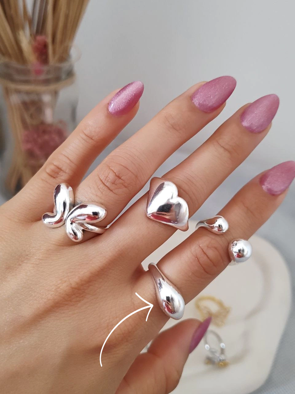 ANILLO CHUNKY DROP BLANCO