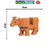 Animal Vaca Marrom boi de Blocos de Montar - comprar online
