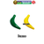 Banana fruta comida de Blocos de Montar