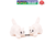 Kit Animal 2x Gatinhos brancos de Blocos de Montar