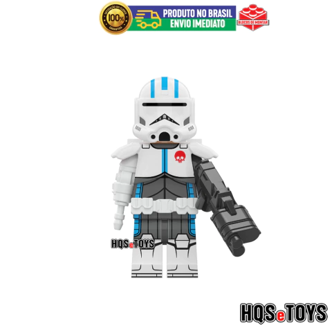 Mini Boneco Custom Echo fase 1 armor Clone trooper Bad Batch sw star wars clone wars