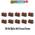 10x Tijolos 1x2P cor Marrom Escuro utensílio casa cidade de Blocos de montar - comprar online