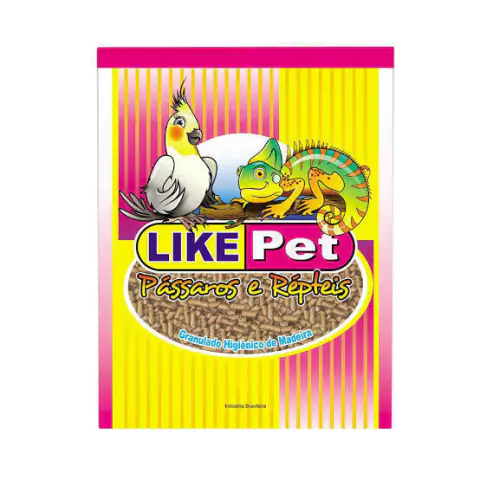 Granulado Higiênico de Madeira Pássaros e Répteis 2kg