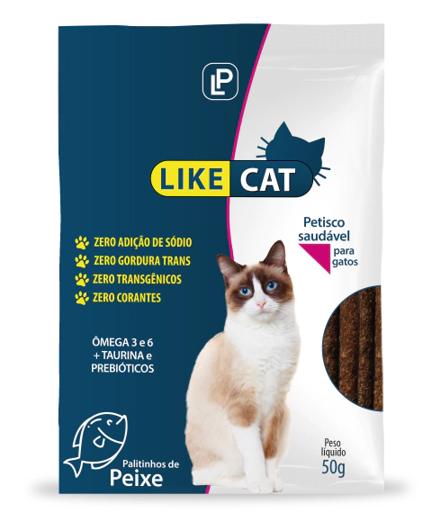 Petisco saudável sabor Peixe - para Gatos