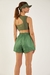 SHORTS VALENTINA VERDE FOLHA - Vivid Fit