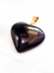 Pingente Coração Obsidiana 3cm - Consciência e Proteção - Dourado - comprar online