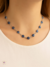 Colar Olho Grego Azul Escuro - Prateado - comprar online