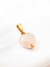 Pingente Coração Quartzo Rosa 1cm - Amor - Dourado - comprar online