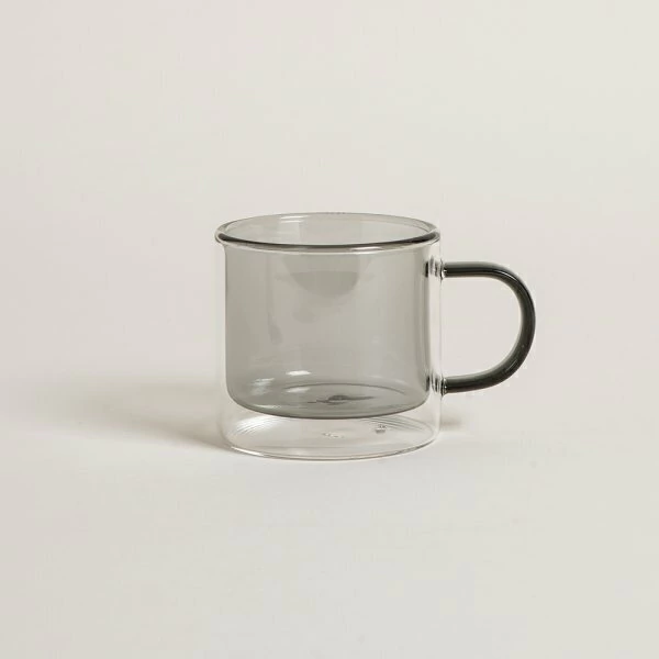 TAZA MUG BOROSILICATO DOBLE VIDRIO FUME 200 ML