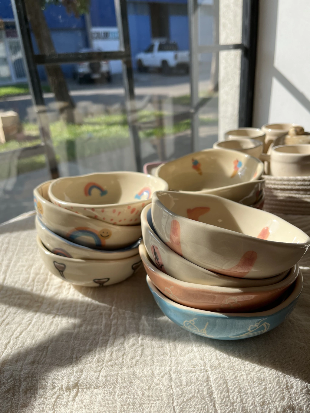 compoteras de ceramica modeladas a mano