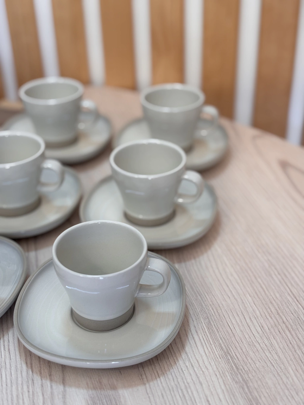 JUEGO x6 tazas y platitos de café