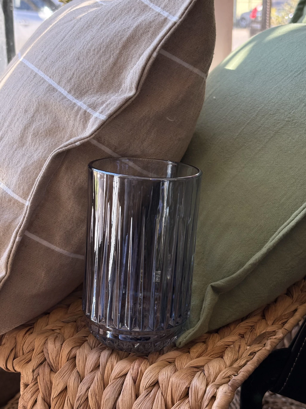 Juego x6 Vasos altos gris azulado.