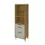 Paneleiro Torre Quente 2 Portas 3 Gavetas 1 Nicho em MDF Imperatriz Freijó/Off White Nesher - comprar online