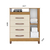 Cômoda para Quarto 4 Gavetas com Sapateira Albatroz Turquesa Carvalho Grife/Off White - comprar online