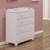 Cômoda para Quarto Infantil em MDF 4 Gavetas Peroba Junior Branco
