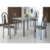 Mesa de Aço Martelado Bianca 010 com 4 cadeiras, Tampo Granito - Soma