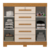 Comoda 5 Gavetas com Sapateira 100% MDF Diana ACP Cinamomo/Off White - comprar online