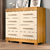 Cômoda Cleo, 8 gavetas,estrutura em MDF Nature/Off White - ACP