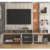 Estante Home TV de até 55 Polegadas com LED Cross cor Off White Perolizado/Jequitiba - Lukaliam na internet